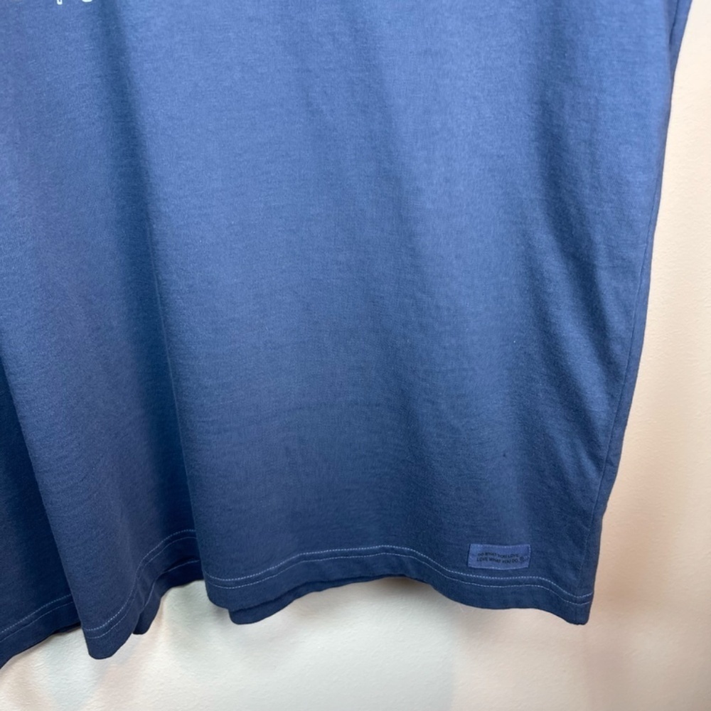 Life is Good Sports Addict Crusher T-Shirt Blue Graphic Tee Cotton Summer NEW XL - Picture 6 of 12